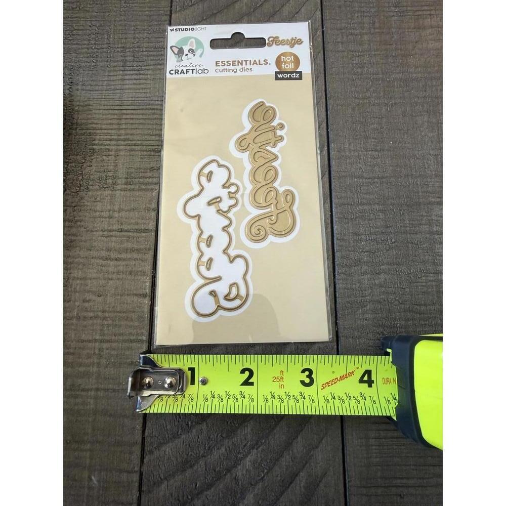 Studio Light Essentials Cutting Dies Hot Foil Wordz- Feestie - Picture 4 of 4